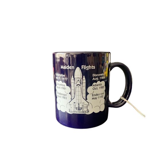 Vintage Shuttle Maiden Flights NASA Kennedy Space Center Mug Coffee Tea History - Picture 9 of 13